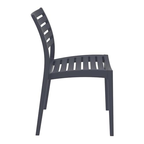 Compamia Ares Outdoor Patio Dining Chair in Dark Gray (Set of 2)