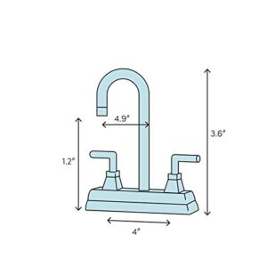 Centerset Lavatory Brass Faucet in Brushed Nickel