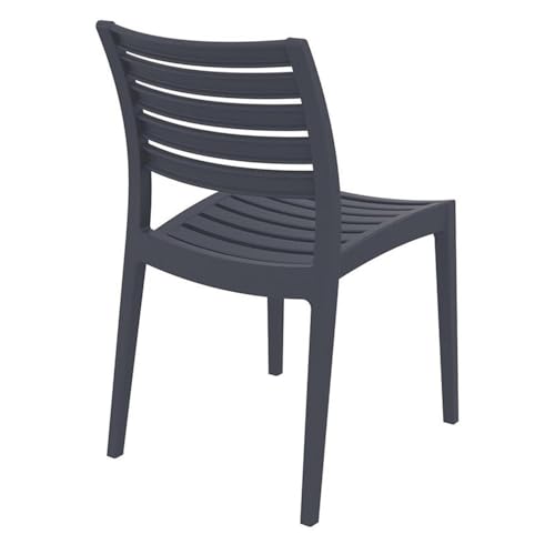 Compamia Ares Outdoor Patio Dining Chair in Dark Gray (Set of 2)