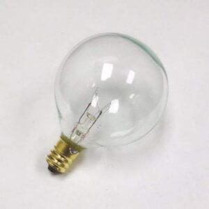 Sival G50 Globe Light Bulb, 7 Watts, Candelabra (E12) Base, 2" Diameter, Pack of 25 (G16-1/2), Clear