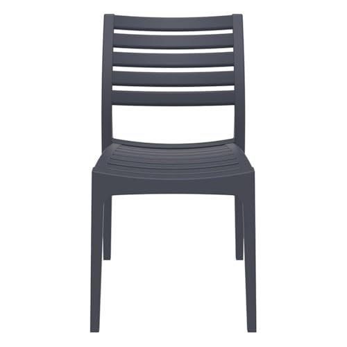 Compamia Ares Outdoor Patio Dining Chair in Dark Gray (Set of 2)