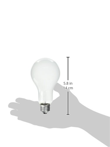 EiKO ECA Inside Frosted Photoflood Light Bulb (2-Pack), 120 Voltage Rating, 250 Watts, 2.08 Amps, Medium Screw (E26) Base, A-23 Bulb, C-9 Filament, 5.52"/140.2mm MOL, 2.76"/70.0mm MOD