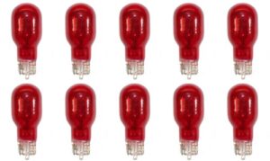 cec industries #906r (red) bulbs, 13.5 v, 9.315 w, w2.1x9.5d base, t-5 shape (box of 10)