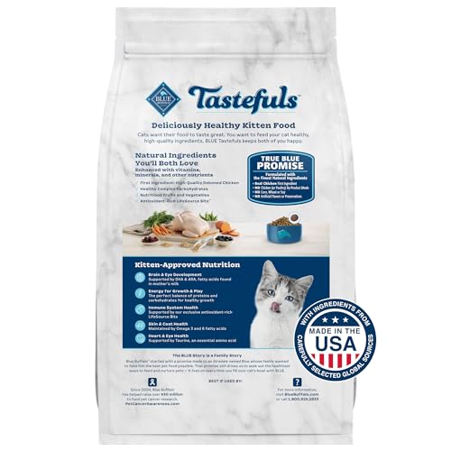 Blue Buffalo Tastefuls Natural Dry Food for Adult Cats, Hairball Control, Chicken & Brown Rice Recipe, 15-lb. Bag