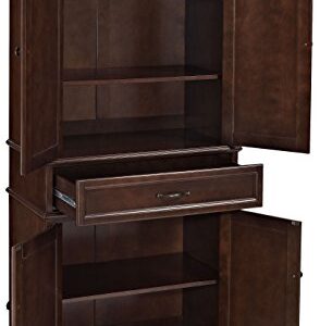 Crosley Furniture Parsons Traditional Pantry Storage Cabinet with Shelves, Kitchen, Dining, or Laundry Room, Vintage Mahogany