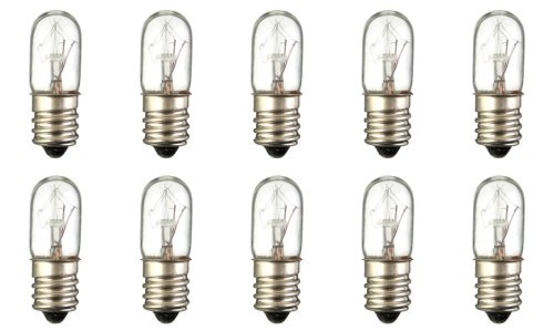 CEC Industries #6T-4 120V Bulbs, 120 V, 6 W, E12 Base, T-4 Shape (Box of 10)