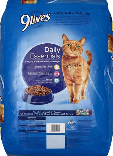 Nutrish 9Lives Daily Essentials Dry Cat Food, 20 Pound Bag