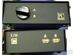 new 2 way printer scanner usb - port - ab a-b switch box - works with macs and pcs