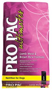 pro pac ultimates lamb meal and brown rice dry dog food, 28 lb.