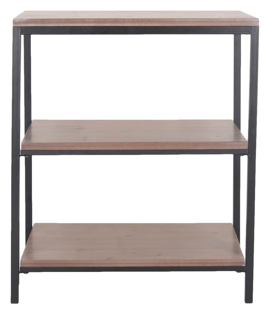 SAFAVIEH Home Collection Zeke Honey Natural 3-Tier Bookcase Storage Shelf Unit