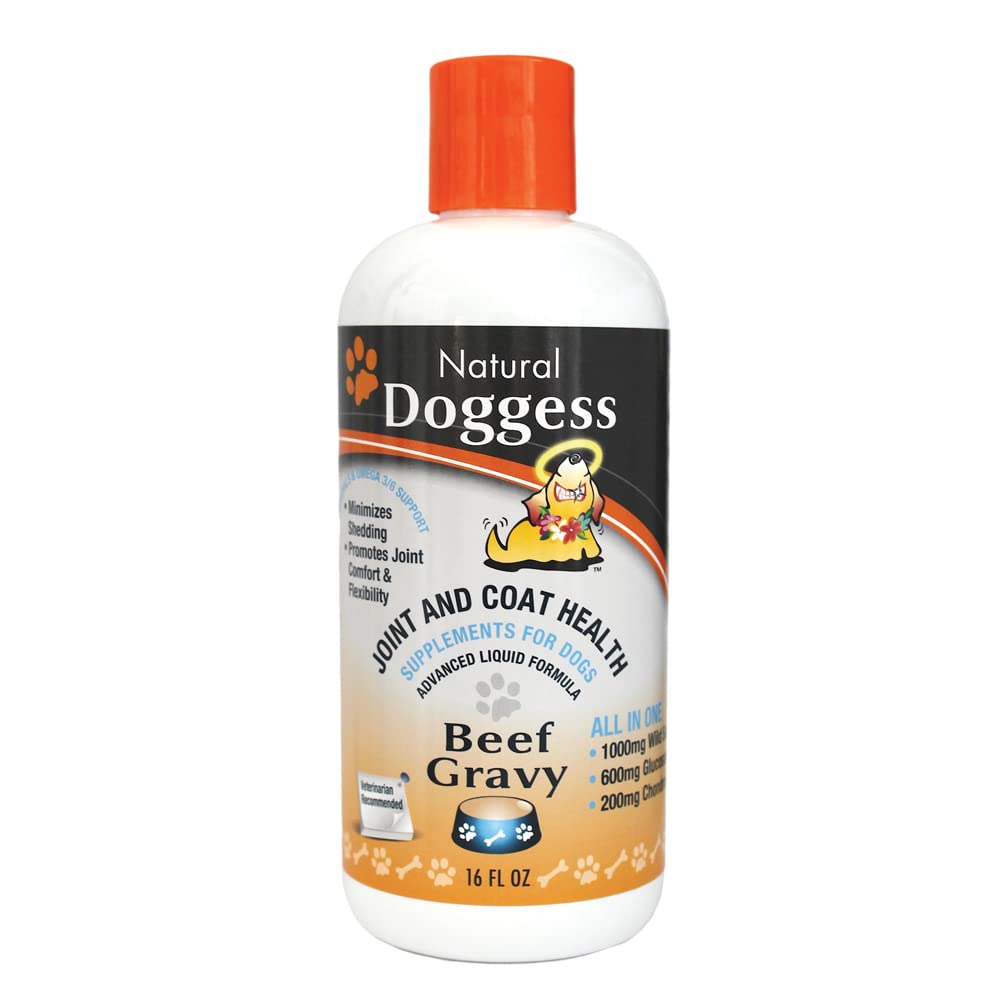 DOGGESS Dressing Best Hip and Joint Supplement for Dogs, Glucosamine & Chondroitin/Joint Health/Salmon Oil for Dogs Skin and Coat Health, Delicious Beef Gravy Flavor - 16 Oz Pack of 1