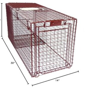 Tru Catch 30FCD Fat Cat Humane Live Animal Trap - Easy & Safe Catch & Release Animal Trap for Cats, Rabbits, & Other Small Animals - Durable & Humane TNR Trap - (30" L x 14" H x 12" W)