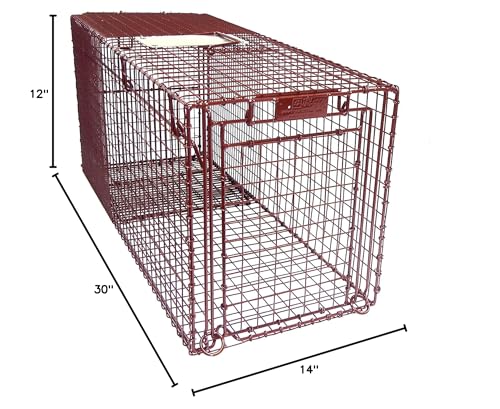 Tru Catch 30FCD Fat Cat Humane Live Animal Trap - Easy & Safe Catch & Release Animal Trap for Cats, Rabbits, & Other Small Animals - Durable & Humane TNR Trap - (30" L x 14" H x 12" W)