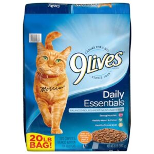 nutrish 9lives daily essentials dry cat food, 20 pound bag