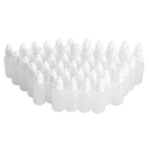 wowlife clear 5ml/10ml/8ml/15ml/20ml/30ml/50ml white plastic empty squeezable dropper bottles 50 pcs eye liquid dropper with caps (5ml)