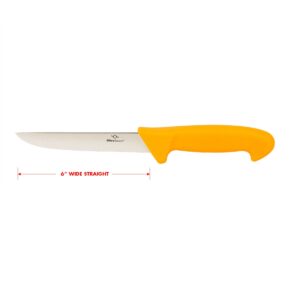 ULTRASOURCE Boning Knife, 6" Straight Wide/Stiff Blade, Polypropylene Handle