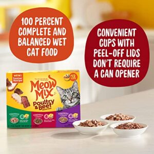 Meow Mix Tenders in Sauce Wet Cat Food, Poultry & Beef Variety Pack, 2.75 Ounce Cup (Pack of 48)