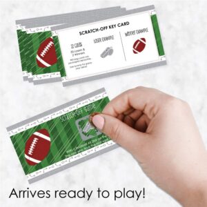 Big Dot of Happiness End Zone - Football - Baby Shower or Birthday Party Game Scratch Off Cards - 22 Count