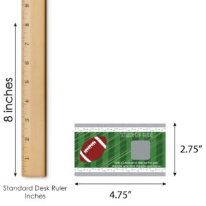 Big Dot of Happiness End Zone - Football - Baby Shower or Birthday Party Game Scratch Off Cards - 22 Count