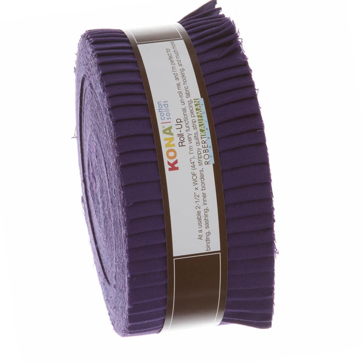 Robert Kaufman RU-324-40 40 Piece Strips Kona Cotton Sediment Fabric, 2-1/2", Purple