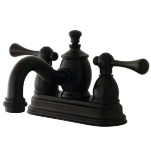 centerset lavatory brass faucet in brushed nickel