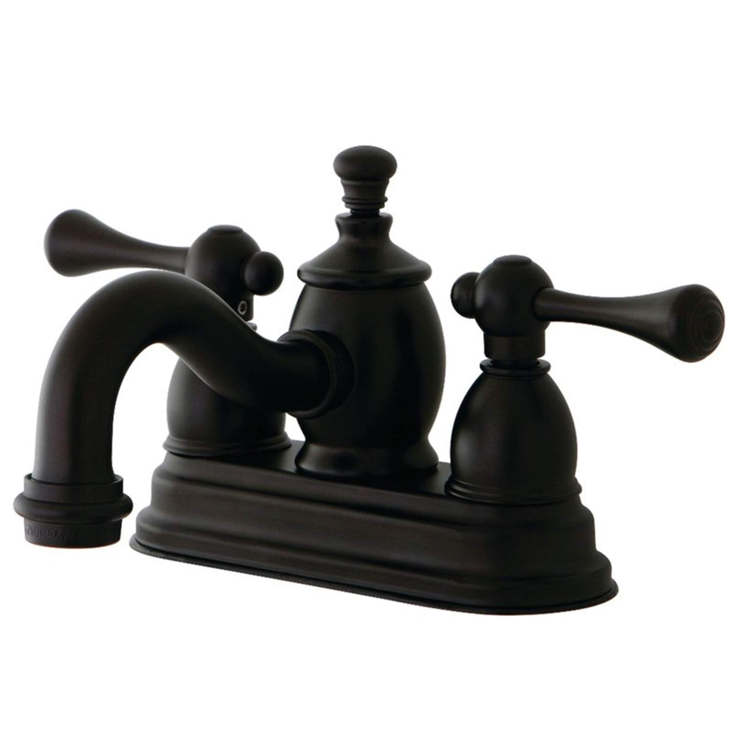 Centerset Lavatory Brass Faucet in Brushed Nickel