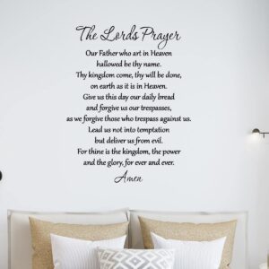 The Lord's Prayer Bible Wall Decal Our Father Vinyl Wall Art Scripture Quote Faith Home Christian Decor Stickers