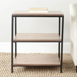 SAFAVIEH Home Collection Zeke Honey Natural 3-Tier Bookcase Storage Shelf Unit