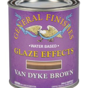 General Finishes Water Based Glaze Effects, 1 Quart, Van Dyke Brown