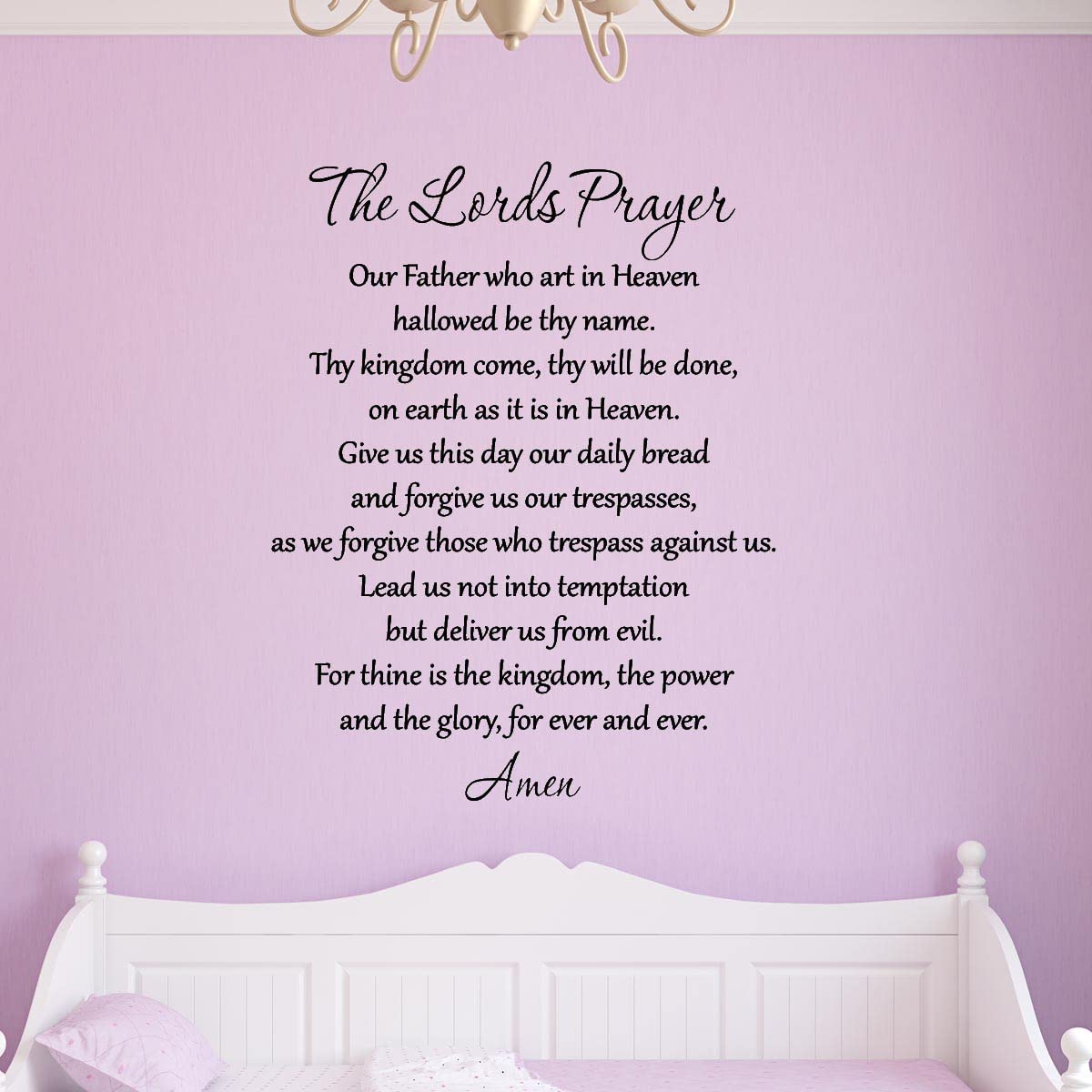 The Lord's Prayer Bible Wall Decal Our Father Vinyl Wall Art Scripture Quote Faith Home Christian Decor Stickers