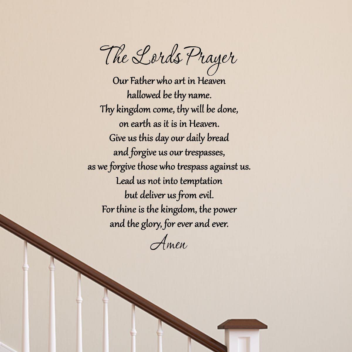 The Lord's Prayer Bible Wall Decal Our Father Vinyl Wall Art Scripture Quote Faith Home Christian Decor Stickers