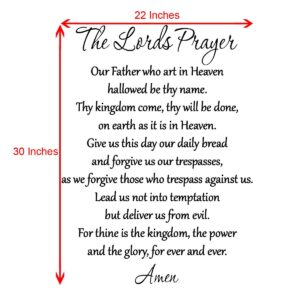 The Lord's Prayer Bible Wall Decal Our Father Vinyl Wall Art Scripture Quote Faith Home Christian Decor Stickers