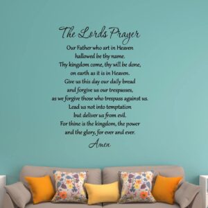 The Lord's Prayer Bible Wall Decal Our Father Vinyl Wall Art Scripture Quote Faith Home Christian Decor Stickers