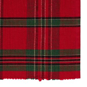 DII Farmhouse Christmas Plaid Dining Table & Kitchen Décor, Holiday Placemat Set, 13x19, Red & Green, 6 Count