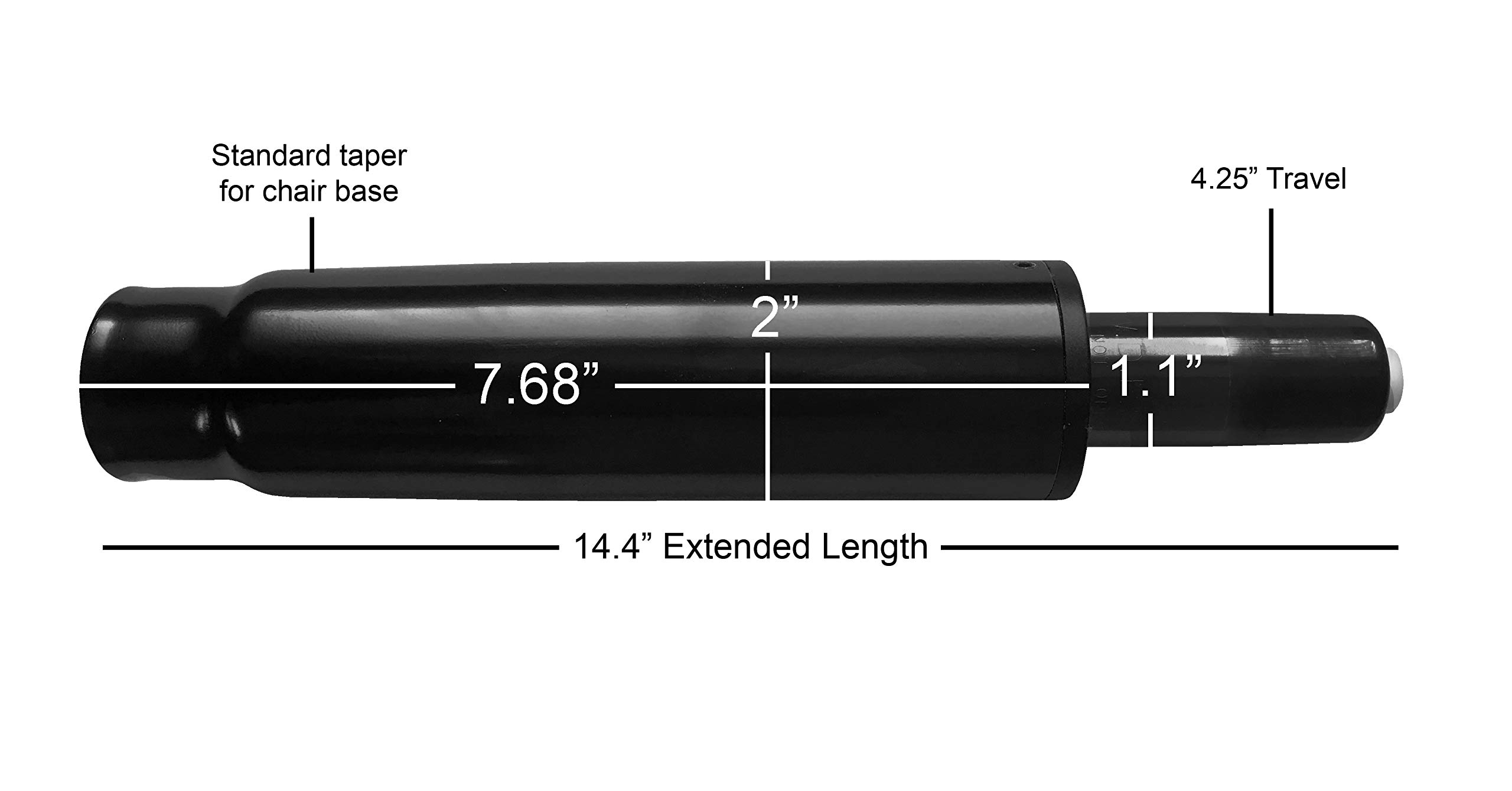 Replacement Office Chair Gas Lift Cylinder Pneumatic Shock - 4.25" Travel - S6222