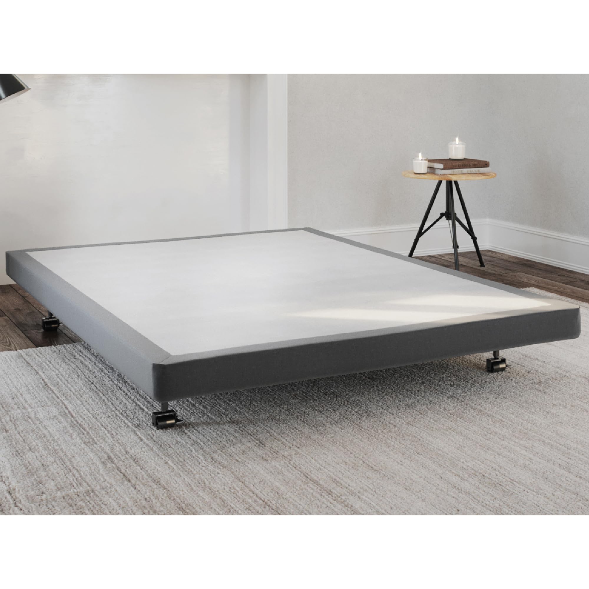 Hercules 4 Inch Low Profile Foundation Mattress Box Spring Replacement, California King