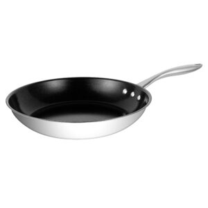 12" (30 cm) stainless steel pan by ozeri with eterna, a 100% pfoa and apeo-free non-stick coating