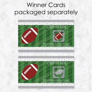 Big Dot of Happiness End Zone - Football - Baby Shower or Birthday Party Game Scratch Off Cards - 22 Count