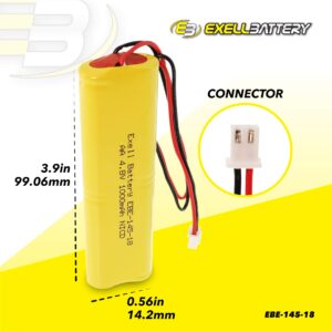 Emergency/Exit Lighting Battery Fits and Replaces Hubbell 859-0120859 LITHONIA D-AA650B LITHONIA D-AA650Bx4 Dual-Lite 0120859 Custom-145-18 NIC0991 Lithonia 4AA-800-18-8WL Unitech 4AA-800-18-8WL