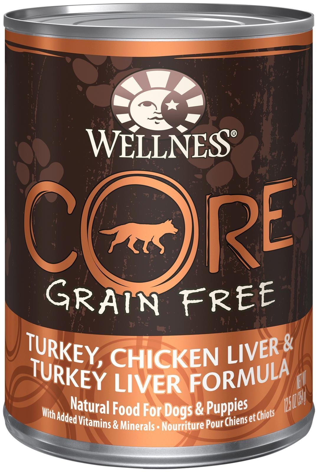 Wellness Core Grain Free - Turkey, Chicken Liver & Turkey Liver - 12 X 12.5 Oz