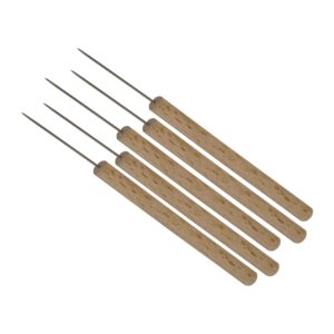 eisco straight dissection needle, hardwood handle - pack of 5