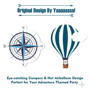 Yaaaaasss! Let the Adventure Begin Banner Adventure Awaits Bon Voyage Map Banner for Travel Themed Birthday Baby Shower Graduation Retirement Job Career Change Farewell Party Decorations Supplies