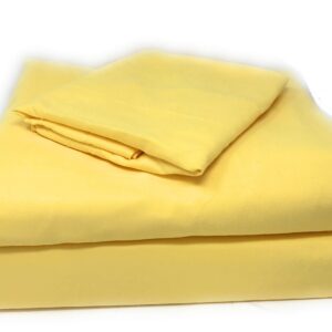 Tache 2 Piece Solid Sunny Golden Yellow Duvet Cover Set, Twin XL