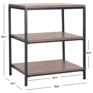 SAFAVIEH Home Collection Zeke Honey Natural 3-Tier Bookcase Storage Shelf Unit