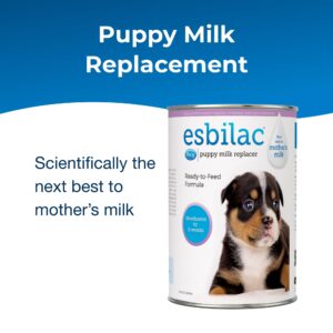 Pet-Ag Esbilac Puppy Milk Replacer Liquid - 11oz, Pack of 12 - Ready-to-Feed Puppy Formula with Vitamins for Puppies Newborn to 6 Weeks Old - Easy to Digest