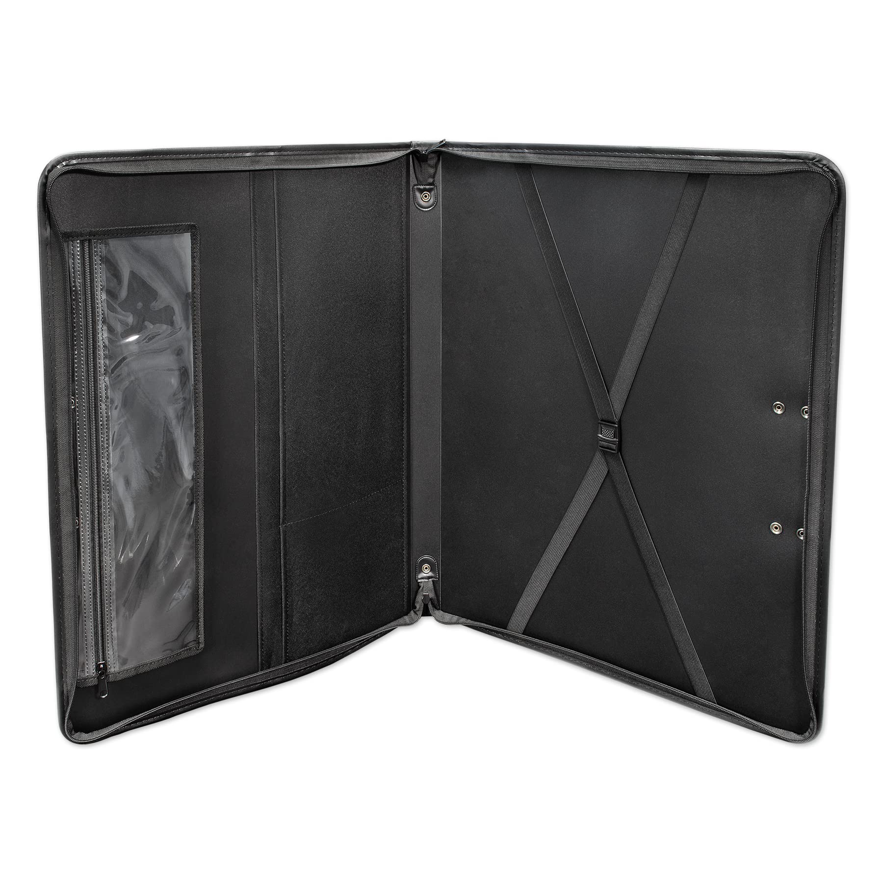 Speedball Universal Heavy Duty Art Portfolio Carrying Case with Handles for Storing and Transporting Artwork, Sketch, Drawing and Canvas, Black, 17 x 22 Inches