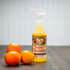 Touch Of Oranges Wood Cleaner & Polish Spray Real Orange Oil Luster Finish, Clean Kitchen Cabinets, Hardwood Floor and All Wood, Restorer, Conditioner - 32 oz