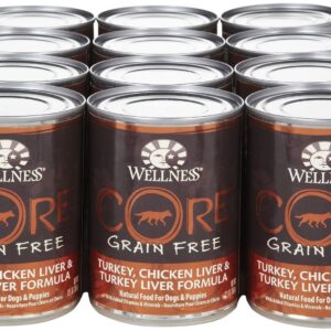 Wellness Core Grain Free - Turkey, Chicken Liver & Turkey Liver - 12 X 12.5 Oz