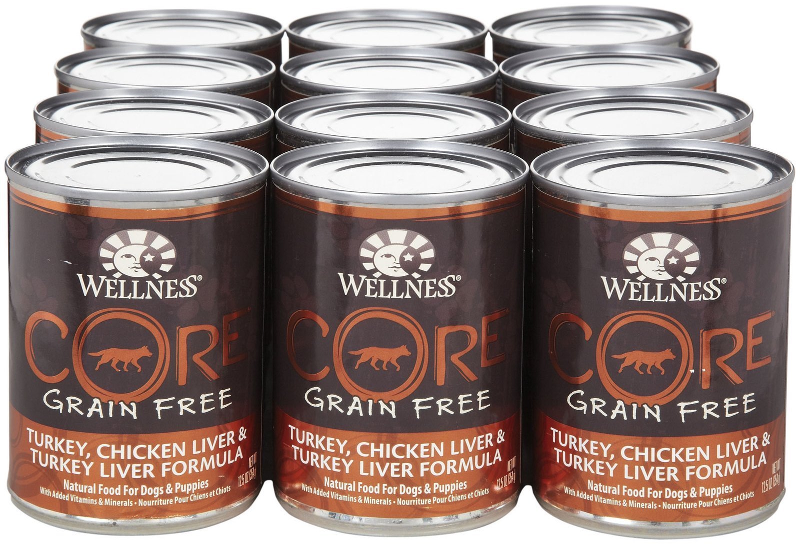 Wellness Core Grain Free - Turkey, Chicken Liver & Turkey Liver - 12 X 12.5 Oz