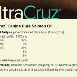 UltraCruz Canine Pure Salmon Oil Supplement for Dogs, 32 oz,sc-395127